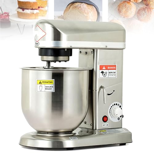 Teigmixer, Standmixer 500 W Creme, Kommerzielle Knetmaschine mit Edelstahl-Rührschüsseln, Geräuscharm, Küchenmaschine & Küchenmixer mit Rührhaken, Knethaken, Schneebesen, Edelstahl Teigmixer, Standmixer 500 W Creme, Kommerzielle Knetmaschine mit Edelstahl-Rührschüsseln, Geräuscharm, Küchenmaschine & Küchenmixer mit Rührhaken, Knethaken, Schneebesen, Edelstahl von Generic