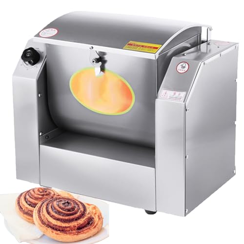 Teigmixer, Teigmischmaschine mit großer Kapazität, Bogenteigmesser aus Edelstahl, im Uhrzeigersinn drehender elektrischer Kuchen zum Zubereiten von Pasta-Pizza-Knödeln Teigmixer, Teigmischmaschine mit großer Kapazität, Bogenteigmesser aus Edelstahl, im Uhrzeigersinn drehender elektrischer Kuchen zum Zubereiten von Pasta-Pizza-Knödeln von Generic