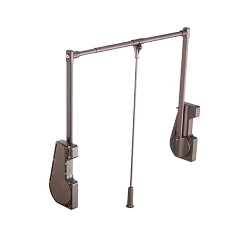 Teleskop-Garderobenstange for Herunterziehen, Puffer über die gesamte Länge, einfach for Aufhängen von Kleiderbügeln herunterzuziehen, platzsparend, Schrankschienen(Color1,764-1064mm) von Generic