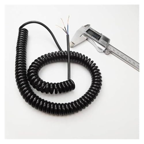 Teleskop-drahtspiralkabel, 3-adriges 22awg-federspiralkabel Mit Einer Dehnung Von 1-15 Metern Teleskopdraht-spiralverlängerung, 3 cores 22 AWG, Stretch 6 Meter Teleskop-drahtspiralkabel, 3-adriges 22awg-federspiralkabel Mit Einer Dehnung Von 1-15 Metern Teleskopdraht-spiralverlängerung, 3 cores 22 AWG, Stretch 6 Meter von Generic