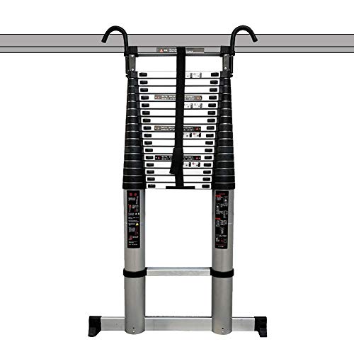 Teleskopleiter Teleskopleitern Mehrzweck-Ausziehleiter Teleskopleiter-Verlängerung Teleskopleiter mit Haken Hochleistungsleiter, 5 m/6 m/7 m/8 m Tragbare Mehrzweck-Technikleiter von Generic