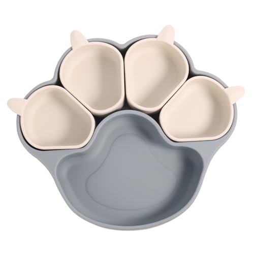 Teller für Kleinkinder mit Saugkraft, Silikonteller für die Fütterung mit einem Katzenklauen-Design – Essteller aus Silikon mit Saugnapf, Babyteller Teller für Kleinkinder mit Saugkraft, Silikonteller für die Fütterung mit einem Katzenklauen-Design – Essteller aus Silikon mit Saugnapf, Babyteller von Generic