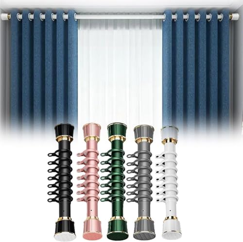 Tension Gardinenstangen 40 Bis 500cm rutschfeste Duschstange Spannung Edelstahl Rostet Niemals Für Raumteiler Schrank Fenster, Pink, 160-250cm von Generic