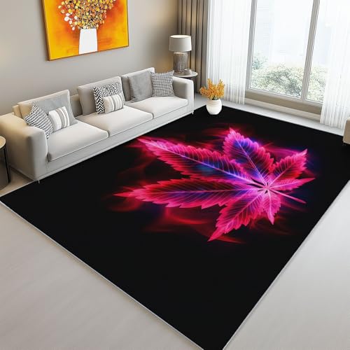 Teppich 120 x 180 cm rutschfest Teppiche, Fantasie Pflanzen Marihuanablätter Rauch Teppiche für Dekoration, Schlafzimmer Kinderzimmer Wohnzimmer Kurzflor Teppich Bunt Flanell Kinderteppiche Teppich 120 x 180 cm rutschfest Teppiche, Fantasie Pflanzen Marihuanablätter Rauch Teppiche für Dekoration, Schlafzimmer Kinderzimmer Wohnzimmer Kurzflor Teppich Bunt Flanell Kinderteppiche von Generic