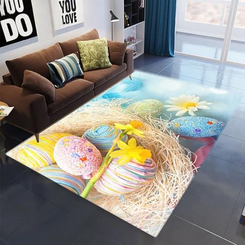 Teppich 3D Osterei Teppiche Wohnzimmer Große Teppiche Luxus Tierteppiche Schlafzimmer Badezimmer Küche Bodenmatte Fußmatte - Polyester-Soft-Touch, 180 X 280 cm -3T7B2F9I9Y4 von Generic
