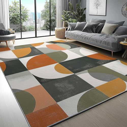 Teppich Abstrakt Geometrisch Farbblöcke Thema für Eingang Flur Korridor, Waschbar Superfeiner Kaschmir rutschfest Wohnzimmerteppich 100 x 150 cm, Weich Kurzflor Fußmatten Bunt Teppich Abstrakt Geometrisch Farbblöcke Thema für Eingang Flur Korridor, Waschbar Superfeiner Kaschmir rutschfest Wohnzimmerteppich 100 x 150 cm, Weich Kurzflor Fußmatten Bunt von Generic