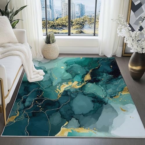 Teppich Körperbemalung mit grün-Goldener Tinte weicher Kurzflor,für Wohnzimmer, Schlafzimmer,Antibakteriell Antirutschunterlage Klassische und Grünes Gold Bedruckt 60 x 110 cm Teppich Körperbemalung mit grün-Goldener Tinte weicher Kurzflor,für Wohnzimmer, Schlafzimmer,Antibakteriell Antirutschunterlage Klassische und Grünes Gold Bedruckt 60 x 110 cm von Generic