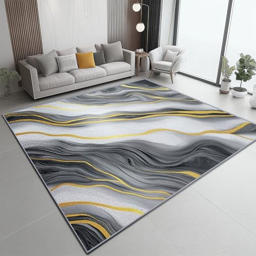 Teppich Marmor Licht Luxus Geometrie Modern Teppich WohnzimmerModerner Kurzflor Schlafzimmer Waschbar rutschfest Design 60 x 110 cm für Esszimmer Büro Bereich Dekor Schwarz Schwarz Weiß Gold Teppich Marmor Licht Luxus Geometrie Modern Teppich WohnzimmerModerner Kurzflor Schlafzimmer Waschbar rutschfest Design 60 x 110 cm für Esszimmer Büro Bereich Dekor Schwarz Schwarz Weiß Gold von Generic
