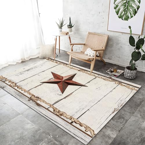 Teppich Moderner Bett für Schlafzimmer 80 x 150 cm Fünfzackiger Stern Rustikal Holzstruktur Waschbarer Kurzflor Weicher rutschfest Teppiche für Wohnzimmer Büro Bereich Esszimmer Küche, Rot Weiß Teppich Moderner Bett für Schlafzimmer 80 x 150 cm Fünfzackiger Stern Rustikal Holzstruktur Waschbarer Kurzflor Weicher rutschfest Teppiche für Wohnzimmer Büro Bereich Esszimmer Küche, Rot Weiß von Generic