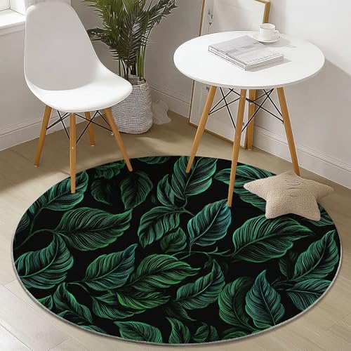 Teppich Rund 180 cm Natur Blätter Pflanzen Grün rutschfest Teppiche Runder Waschbar Rund Teppiche Kurzflor Weich Runder Teppich for Wohnzimmer Schlafzimmer Kinderzimmer Teppich Rund 180 cm Natur Blätter Pflanzen Grün rutschfest Teppiche Runder Waschbar Rund Teppiche Kurzflor Weich Runder Teppich for Wohnzimmer Schlafzimmer Kinderzimmer von Generic