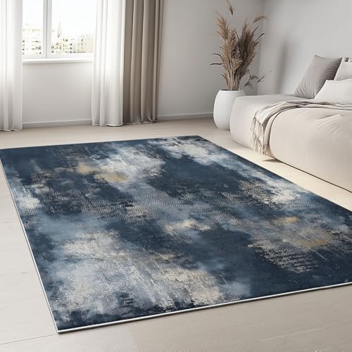 Teppich Waschbar rutschfest Dunkelgrau, Teppich mit bedrucktem Abstrakt Texturen Design Kurzflor – für Wohnzimmer und Esszimmer 60 x 110 cm Teppich Waschbar rutschfest Dunkelgrau, Teppich mit bedrucktem Abstrakt Texturen Design Kurzflor – für Wohnzimmer und Esszimmer 60 x 110 cm von Generic