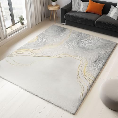 Teppich Wohnzimmer 120 X 170 cm Abstrakt Goldenes Linien rutschfest Kurzflor Kunstwolle Schlafzimmer Großer Teppich Schwarz Gold Waschbar Bettvorleger Teppiche Für Schlafzimmer Kinderzimmer Büro Teppich Wohnzimmer 120 X 170 cm Abstrakt Goldenes Linien rutschfest Kurzflor Kunstwolle Schlafzimmer Großer Teppich Schwarz Gold Waschbar Bettvorleger Teppiche Für Schlafzimmer Kinderzimmer Büro von Generic