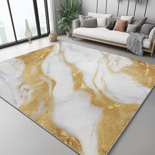 Teppich Wohnzimmer 160 X 230 cm Leichter Luxus Goldmuster Marmor rutschfest Kurzflor Kunstwolle Schlafzimmer Großer Teppich Weiß Gold Waschbar Teppiche Für Schlafzimmer Kinderzimmer Büro Teppich Wohnzimmer 160 X 230 cm Leichter Luxus Goldmuster Marmor rutschfest Kurzflor Kunstwolle Schlafzimmer Großer Teppich Weiß Gold Waschbar Teppiche Für Schlafzimmer Kinderzimmer Büro von Generic