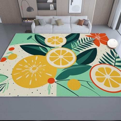 Teppich Wohnzimmer 160 x 230 cm, Abstrakt Minimalistisch Blumen Blätter Waschbarer Teppiche rutschfest für Schlafzimmer Büro Esszimmer - Beige Grün Kurzflor Flauschig KinderTeppiche Dekoration Teppich Wohnzimmer 160 x 230 cm, Abstrakt Minimalistisch Blumen Blätter Waschbarer Teppiche rutschfest für Schlafzimmer Büro Esszimmer - Beige Grün Kurzflor Flauschig KinderTeppiche Dekoration von Generic