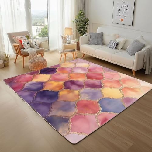 Teppich Wohnzimmer Vintage Batik Geometrie Streifen Waschbar Kurzflor Teppich Flauschiger Rutschfester Moderner Bunte Geometrie Muster Teppisch Schlafzimmer Esszimmer Weicher Bettvorleger 200x300cm Teppich Wohnzimmer Vintage Batik Geometrie Streifen Waschbar Kurzflor Teppich Flauschiger Rutschfester Moderner Bunte Geometrie Muster Teppisch Schlafzimmer Esszimmer Weicher Bettvorleger 200x300cm von Generic