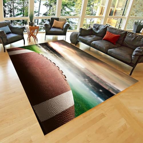 Teppich Wohnzimmer Weich rutschfest Teppich, Tepiche Moderne 50 X 80 cm Design Carpet Fürs Wohnzimmer, Kinderzimmer, Schlafzimmer Rugby -938565864446 von Generic