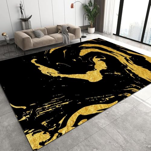 Teppich Wohnzimmer Weich rutschfest Teppich, Tepiche Moderne 80 X 120 cm Design Carpet Fürs Wohnzimmer, Kinderzimmer, Schlafzimmer Abstrakte Marmorstruktur -8038568668612 von Generic