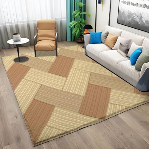 Teppich läufer Flur Geometrische Muster 140x200 cm Küchenläufer Waschbar Weiche rutschfest Lange Korridor Teppich für Wohnzimmer Schlafzimmer Büro Küche Esszimmer von Generic