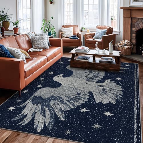 Teppich mit Adler-Motiv, Natur, Wildtiere, Sterne, Federn, kein Marineblau, niedriger Flor, rechteckiger Druck, Teppich für Wohnzimmer, Schlafzimmer, Unterbett, Wohnungsdekoration, 1,8 x 2,9 m Teppich mit Adler-Motiv, Natur, Wildtiere, Sterne, Federn, kein Marineblau, niedriger Flor, rechteckiger Druck, Teppich für Wohnzimmer, Schlafzimmer, Unterbett, Wohnungsdekoration, 1,8 x 2,9 m von Generic