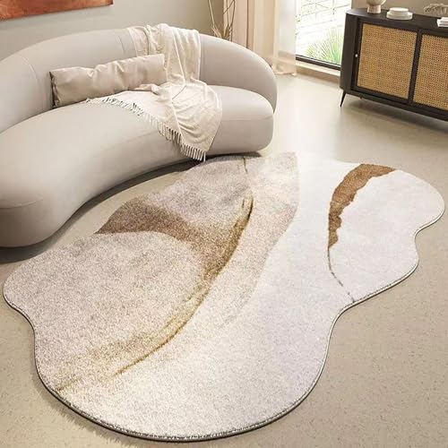 Teppiche Fürs Wohnzimmer, Flächenteppich Mit Unregelmäßiger Form, Fusselfreie Teppiche Fürs Schlafzimmer, Waschbare Teppiche von Generic