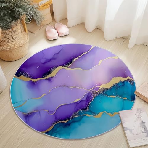 Teppiche Rund, Abstrakt Tuschemalerei Linien Fantasie Druck Design, Mehrfarbig Teppich Schlafzimmer Flanell Flauschig Weich rutschfest Fußmatte Waschbar für Kinderzimmer, Durchmesser 100 cm Teppiche Rund, Abstrakt Tuschemalerei Linien Fantasie Druck Design, Mehrfarbig Teppich Schlafzimmer Flanell Flauschig Weich rutschfest Fußmatte Waschbar für Kinderzimmer, Durchmesser 100 cm von Generic