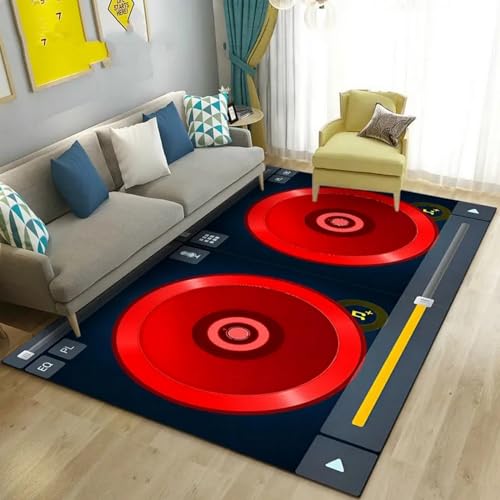 Teppiche Wohnzimmer Modern Teppiche Wohnzimmer Kurzflor Teppich Modern Design Rechteck Für Wohnzimmer Esszimmer Kinderzimmer Schlafzimmer Klassische Musik-Retro-Schallplatte 100 X 200 C /1195950265490 von Generic