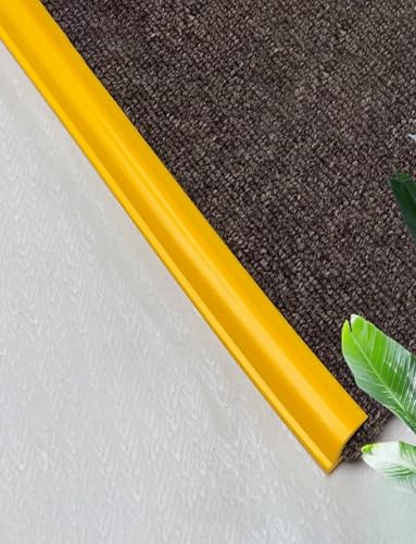 Teppichrandstreifen, Innenteppichschwellenleiste Schneidebare Teppichrandleiste Verbindungsleiste Schwellenleiste PVC-Bindestreifen für Heimdekoration(Yellow,9m/351in) von Generic