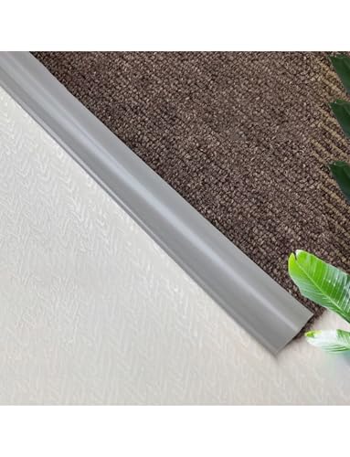 Teppichrandstreifen Teppichbodenleiste Teppichschwellenleiste Schneidbare Teppichrandleiste Verbindungsleiste Schwellenleiste PVC Bindestreifen für Heimdekoration(Gray,5m/195in) von Generic