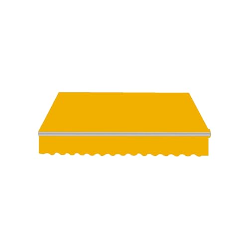 Terrasse Markisentuch, Außenbereich Sonnenschutz Markisentuch, Ersatz Für Markisenstoff(Yellow,550X300CM(18X10FT)) von Generic