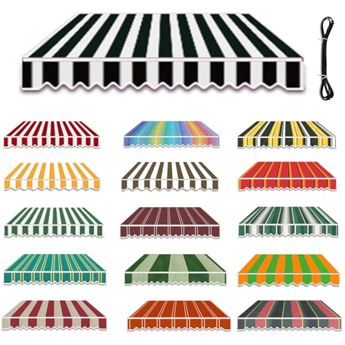 Terrassen Markisenstoff Ersatz 700x400cm, 200x150cm UV Schutz Polyester Vordach Abdeckung für Terrasse, Balkon(15x6.5ft) von Generic