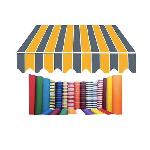 Terrassenmarkisenstoff,Viele Größen Markisen Ersatzstoff RahmenlosRegendichter, winddichter Sonnenschutz,für Veranda/Terrasse/Deck(16x4.9ft(5 * 1.5m)) von Generic