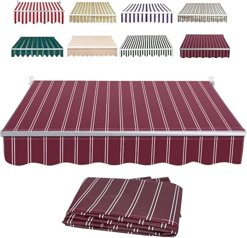 Terrassenmarkisenstoff Ersatz, Wasserfestes Polyester-ersatztuch Für Markisen, Deck, Balkon, Hof, Uv-Schutz Wasserdichtes Gewebe, Fenstertür Sonnenschutz Shelter Canvas, Magenta, 5x2m(16x6.5ft) von Generic