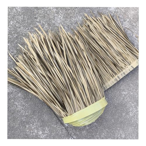 Thatch Panel Runner Roll Synthetisches Mexikanisches Strohdach Thatch Palm Thatch Rolls Tiki Bar Gras For Roof Dekorative Thatch Farmhouse Plastic Thatch(Yellow d,0.5x15m/1.64X49.2ft) von Generic