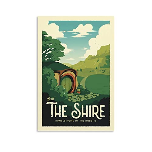 The Shire, Herr der Ringe, Anime, Retro-Reiseposter, Bild, Wandkunst, Poster, Gemälde, Leinwand, Poster, Kunstwerke, Raumästhetik, 20 x 30 cm von Generic