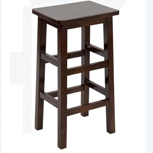 Thekenhöhe Hocker Holz Barstuhl Höhe 32 Zoll 24 Zoll Thekenhocker Mit Fußstütze Square Tall Barhocker Hohe Hocker Für Familientreffen Im Wohnzimmer Im Innenbereich, Brown, 80cm/32in von Generic