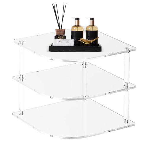 Thekenregal aus transparentem Acryl – mehrschichtiger Ständer, transparenter Organizer für die Küche | Mehrstufiges Regalsystem mit solidem Design für Kosmetiktöpfe, von Generic