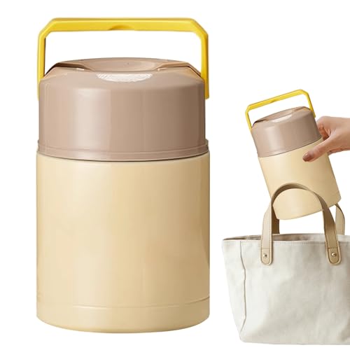 Thermobehälter für Suppe und Mahlzeiten – aus Edelstahl mit Deckel und Tragegriff | doppelwandiges Glas für Suppe und Aufbewahrung – Verwendung beim Camping im Freien, Arbeit, Picknick Thermobehälter für Suppe und Mahlzeiten – aus Edelstahl mit Deckel und Tragegriff | doppelwandiges Glas für Suppe und Aufbewahrung – Verwendung beim Camping im Freien, Arbeit, Picknick von Generic