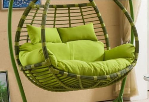 Thicken Hängesessel Doppelt Abnehmbares Ei Nestförmig 2 Personen Sitzer Korbgeflecht Rattan Schaukel Pads Für Terrasse Garten wasserdichte Hängende Hängematte Schaukel, J, Size von Generic
