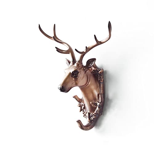 Tierischer Schlüsselhaken Wanddeko Hakentür Rückwand Organizer Regal Antik Kupfer Hirschkopf Tierischer Schlüsselhaken Wanddeko Hakentür Rückwand Organizer Regal Antik Kupfer Hirschkopf von Generic