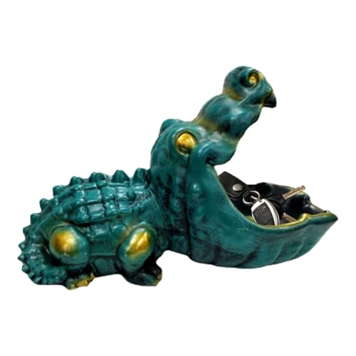 Tierischer Schlüsselhalter, Krokodil Schlüsselhalter - Krokodil Dekorative Schlüsselhalter Schüssel - Krokodil Süßigkeiten Teller Schrank Dekorative Tierstatue Staufach Tierischer Schlüsselhalter, Krokodil Schlüsselhalter - Krokodil Dekorative Schlüsselhalter Schüssel - Krokodil Süßigkeiten Teller Schrank Dekorative Tierstatue Staufach von Generic