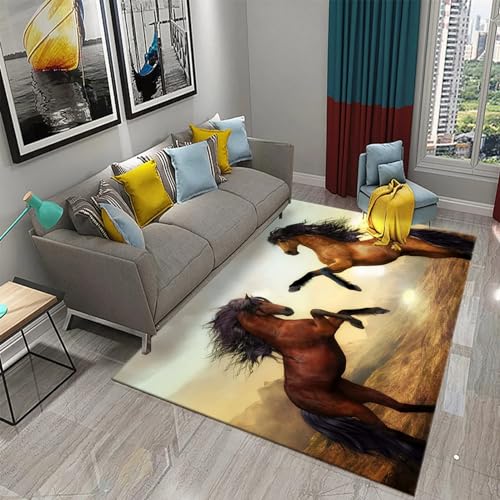 Tierpferd -Druck 3D-Teppich Für Wohnzimmer, Flanellteppich, 180 X 280 cm Schlafzimmerteppich, Badematte, Heim, Moderne Für Küche Flur Esszimmer Eingangsbereich -2255453712222 Tierpferd -Druck 3D-Teppich Für Wohnzimmer, Flanellteppich, 180 X 280 cm Schlafzimmerteppich, Badematte, Heim, Moderne Für Küche Flur Esszimmer Eingangsbereich -2255453712222 von Generic