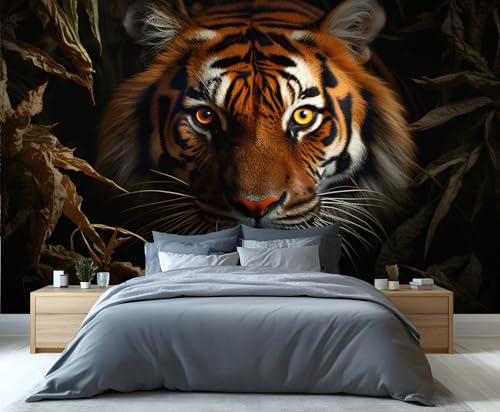 Tiger Wandbilder Dunkle Dschungel Tiertapete Blättertapete für Kinderzimmer Pflanzen Botanische Tapete für Schlafzimmer Poster Wandgemälde Wandbild Wohnzimmer Esszimmer Sofa TV Hintergrund Dekor Tiger Wandbilder Dunkle Dschungel Tiertapete Blättertapete für Kinderzimmer Pflanzen Botanische Tapete für Schlafzimmer Poster Wandgemälde Wandbild Wohnzimmer Esszimmer Sofa TV Hintergrund Dekor von Generic