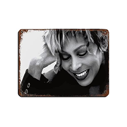 Tina Turner Schwarz Weiß Poster 5 Retro Poster Metall Blechschild Chic Art Retro Eisen Malerei Bar Menschen Höhle Cafe Familie Garage Poster Wanddekoration 30 x 40 cm von Generic