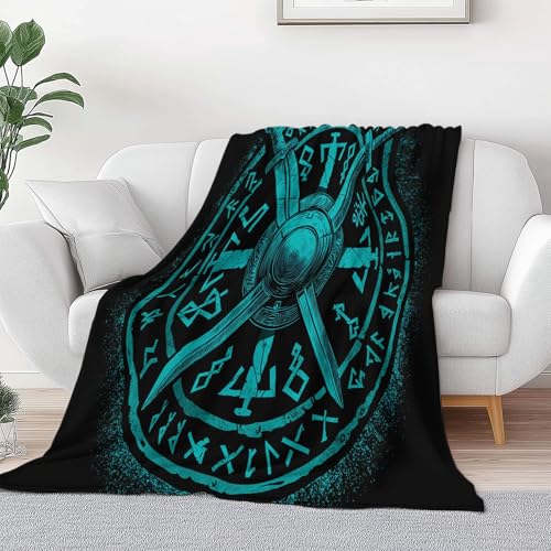 Tintenschwarz Bedruckte Kuscheldecke Für Kinder Jungen Mädchen Erwachsene, Ultraweicher Flauschiger Wikinger-Runen Wikinger-Schwert Fuzzy Flanell Decke Für Schlafsofa Couch 180 x 220 cm Tintenschwarz Bedruckte Kuscheldecke Für Kinder Jungen Mädchen Erwachsene, Ultraweicher Flauschiger Wikinger-Runen Wikinger-Schwert Fuzzy Flanell Decke Für Schlafsofa Couch 180 x 220 cm von Generic