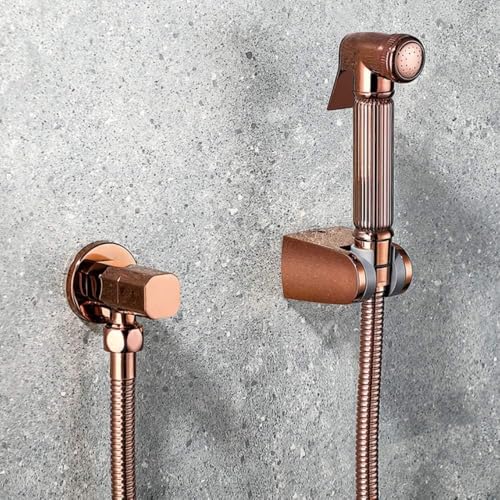 Tique Brushed Gold Douche Kit Hd Held Bidet Sprüher Edelstahl Wc Bidet Wasserhahn Ventil Düsensatz Duschkopf, Rose Gold Tique Brushed Gold Douche Kit Hd Held Bidet Sprüher Edelstahl Wc Bidet Wasserhahn Ventil Düsensatz Duschkopf, Rose Gold von Generic