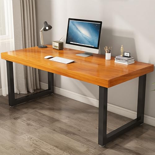 Tisch Stabil Stabiler PC Tisch Für Gaming Moderner Schreibtisch Im Schlichten Stil Für Das Homeoffice Stabil Stahlgestell Industrie-Design(A,31.5" L x 23.6" W(80x60cm)) von Generic