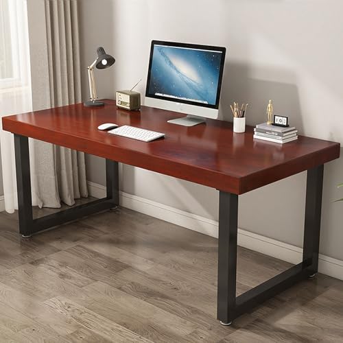 Tisch Stabil Stabiler PC Tisch Für Gaming Moderner Schreibtisch Im Schlichten Stil Für Das Homeoffice Stabil Stahlgestell Industrie-Design(F,39.5" L x 23.6" W(100x60cm)) von Generic