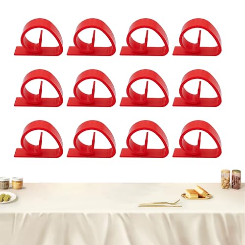 Tischabdeckungsclips - 12 Stück Tischsetspitzen | Tragbare Tischabdeckung für Picknicks, Hochzeiten, Graduierung von Generic
