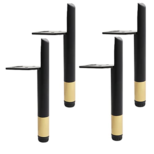 Tischbeine aus Metall, Sofafüße, Möbelstützfüße, modernes seitliches Basteln, höhenverstellbar, niedrige Tischbeine, für Kommode, mit Schrauben, 13 cm, 5,1 Zoll, 4 Stück Tischbeine aus Metall, Sofafüße, Möbelstützfüße, modernes seitliches Basteln, höhenverstellbar, niedrige Tischbeine, für Kommode, mit Schrauben, 13 cm, 5,1 Zoll, 4 Stück von Generic