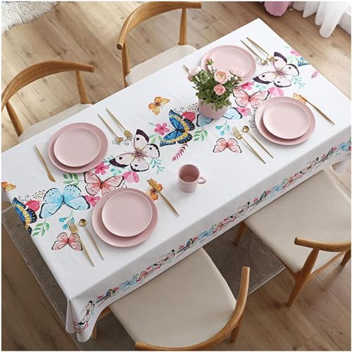 Tischdecke Eleganz Knitterfrei 80x120cm, Tischdecken Rechteckig Wasserdicht, wasserdichte Rechteckige PVC-tischdecke Für Küche Esszimmer Tischplatte Dekor, E, 140x220cm Tischdecke Eleganz Knitterfrei 80x120cm, Tischdecken Rechteckig Wasserdicht, wasserdichte Rechteckige PVC-tischdecke Für Küche Esszimmer Tischplatte Dekor, E, 140x220cm von Generic